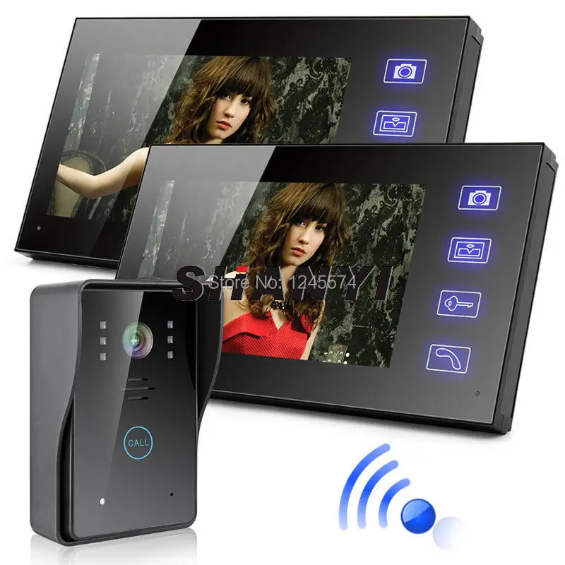 2 4g 7 Tft Lcd Monitor Wireless Video Intercom Doorbell Home