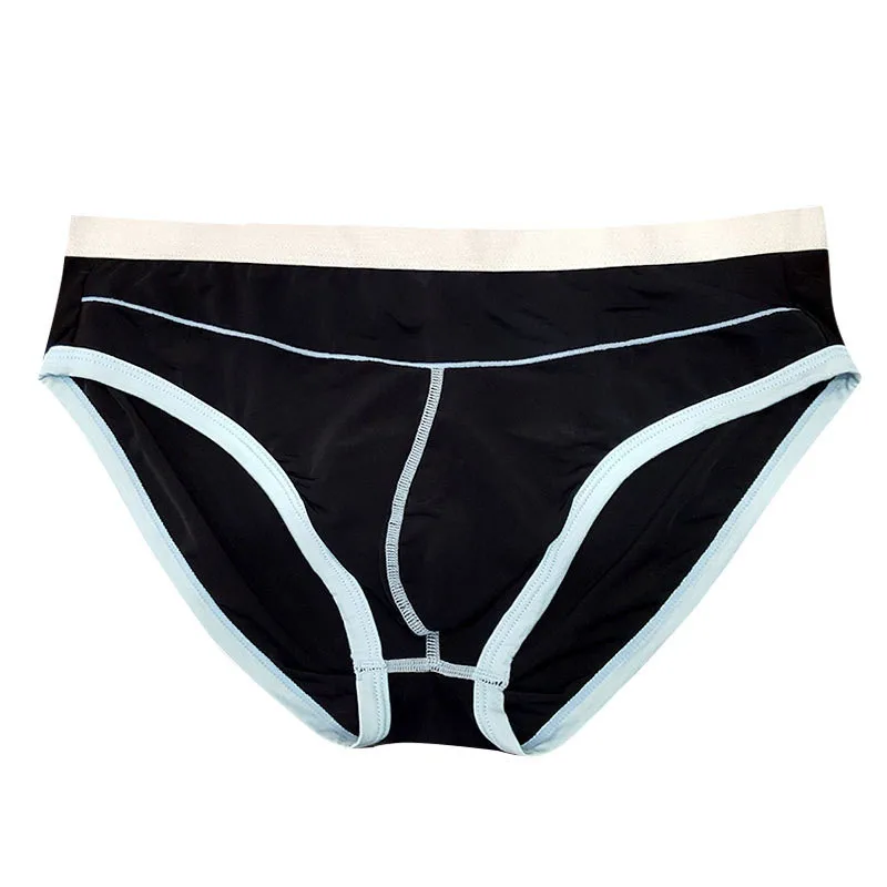 Sexy Underwear Men Briefs Shorts Ice Silk Semi transparent U Convex ...