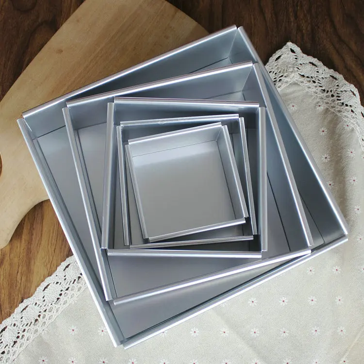 1 шт. квадратная форма из алюминиевого сплава со съемным дном, форма для выпечки, форма для выпечки, инструменты для украшения торта
