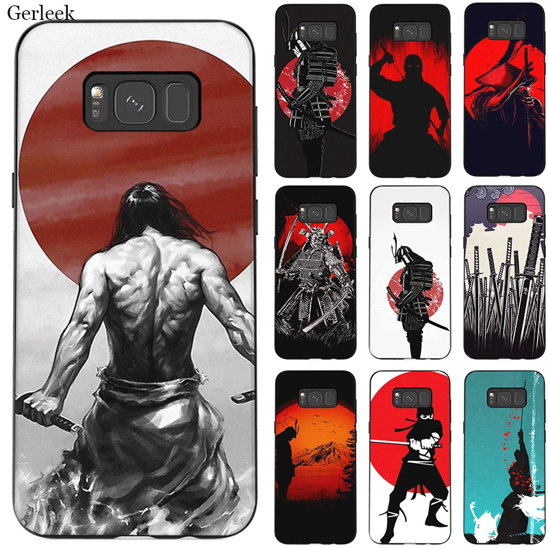 

Silicone Phone Case For Samsung S6 S7 Edge S8 S9 S10 Plus Note 8 9 M10 M20 M30 M40 Cover Japan The Samurai Ninja Bag