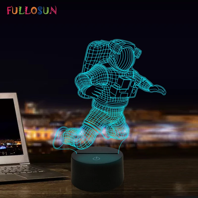 3d Astronaut Night Lamp 7 Color Change Led Illusion Visual Night Light Kids Bedroom Decoration Sleeping Lamp Led Night Lights Aliexpress