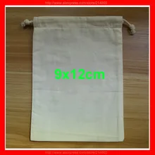 100 шт./лот) Размер 9 x12cm эко ситцевый Хлопок Сумка-кисет