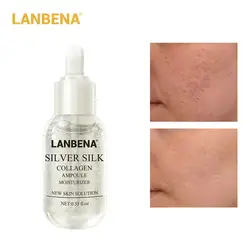 LANBENA Gold Silk ампула коллагена Сыворотка для сужения пор лечение угрей шрамы антивозрастной увлажняющий отбеливающий крем для лица Уход за