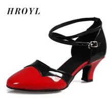 Elegent Women Modern Ballroom Latin Dance Shoes For Girls Samba Tango Party Square Sandals Shoes For Dance With 5cm Heels