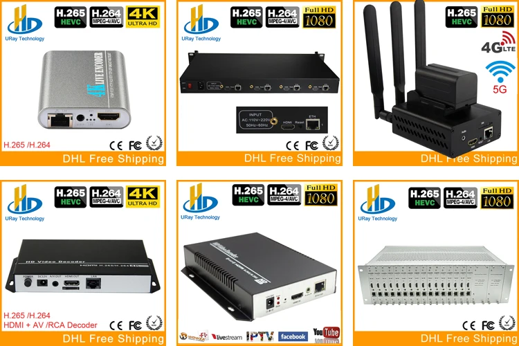 URay 3840*2160 P 30fps 4K Ultra HD HEVC HDMI к IP видео кодер H.265 H.264 IPTV кодер живого потокового кодировщика H265 сервер