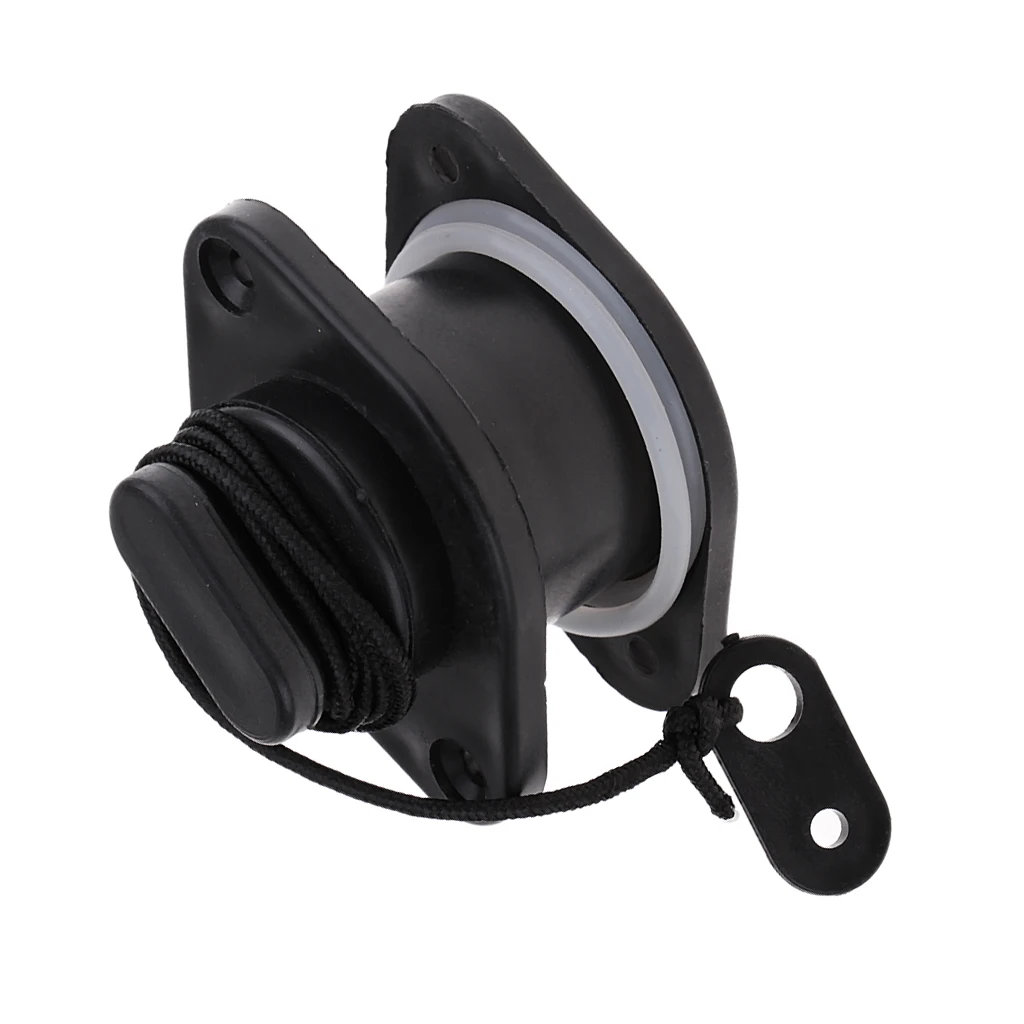 Durable PVC Scupper Drain Valve Cap Plug Boat Yacht Accessories 36mm for Marien Kayak Inflatable Dinghy Fishing Boat Black/Gray