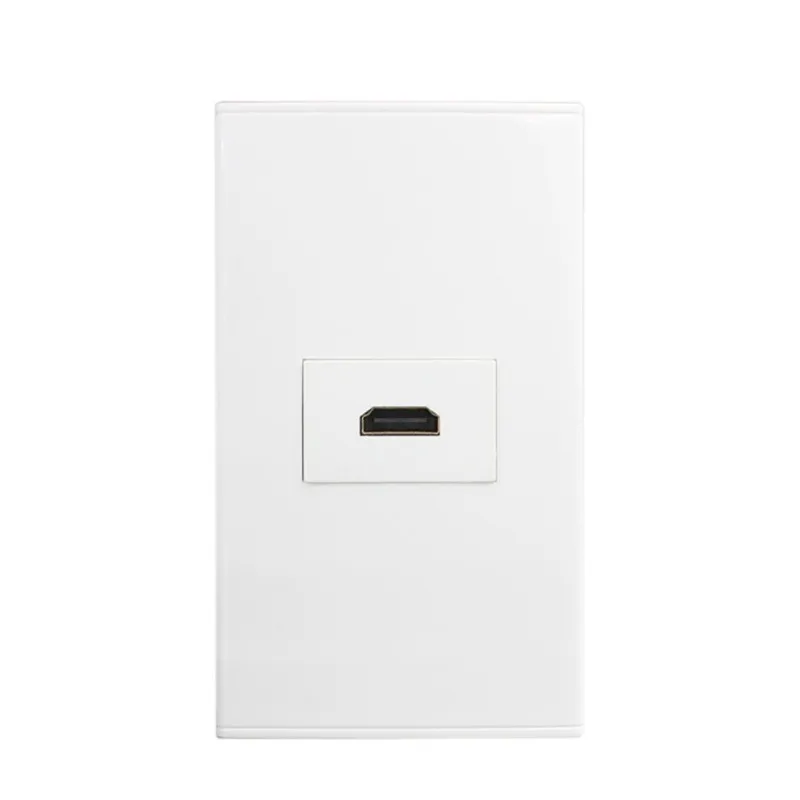 

HDMI HD 1080p 1 Port AV Audio Video Wall Face Plate Panel Cover Outlet Coupler Socket Power Adapter Plugs