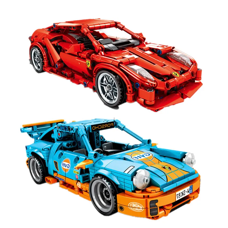 

Speed Champions Racing Car Building Blocks Compatible Legoing Technic 701501 701502 Bricks Racer Figure Toys For Children