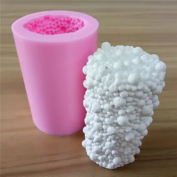 

Bubble Design Silicone Candle Mold 3D Pillar Silicone Mold for Art Candle Making