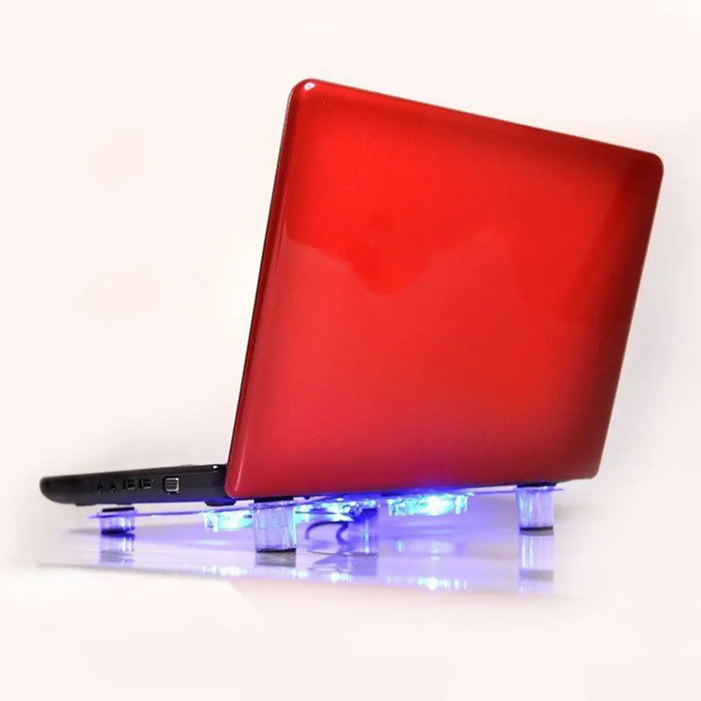

3 Fan USB Notebook Laptop Cooler Cooling Pad Heatsink Fan Stand for Computer PC Bulit-in Powerful Fan No Need for Installation