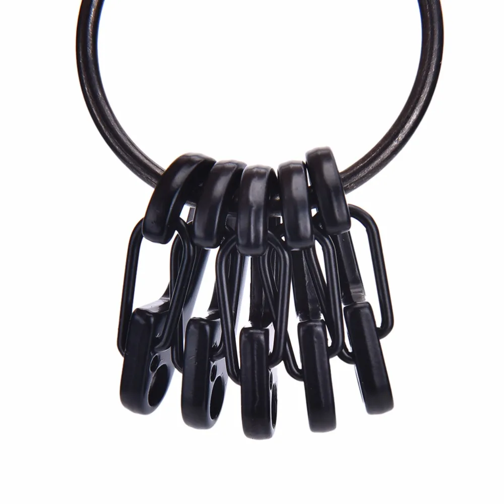 

5 Mini D Shape Carabiners + 1 Keychain Round Key Ring Set Hook Buckle Outdoor Tool