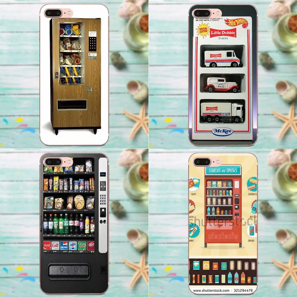 

Soft Capa Case Vintage Snack Vending Machine For Galaxy A3 A5 A7 On5 On7 2015 2016 2017 Grand Alpha G850 Core2 Prime S2 I9082