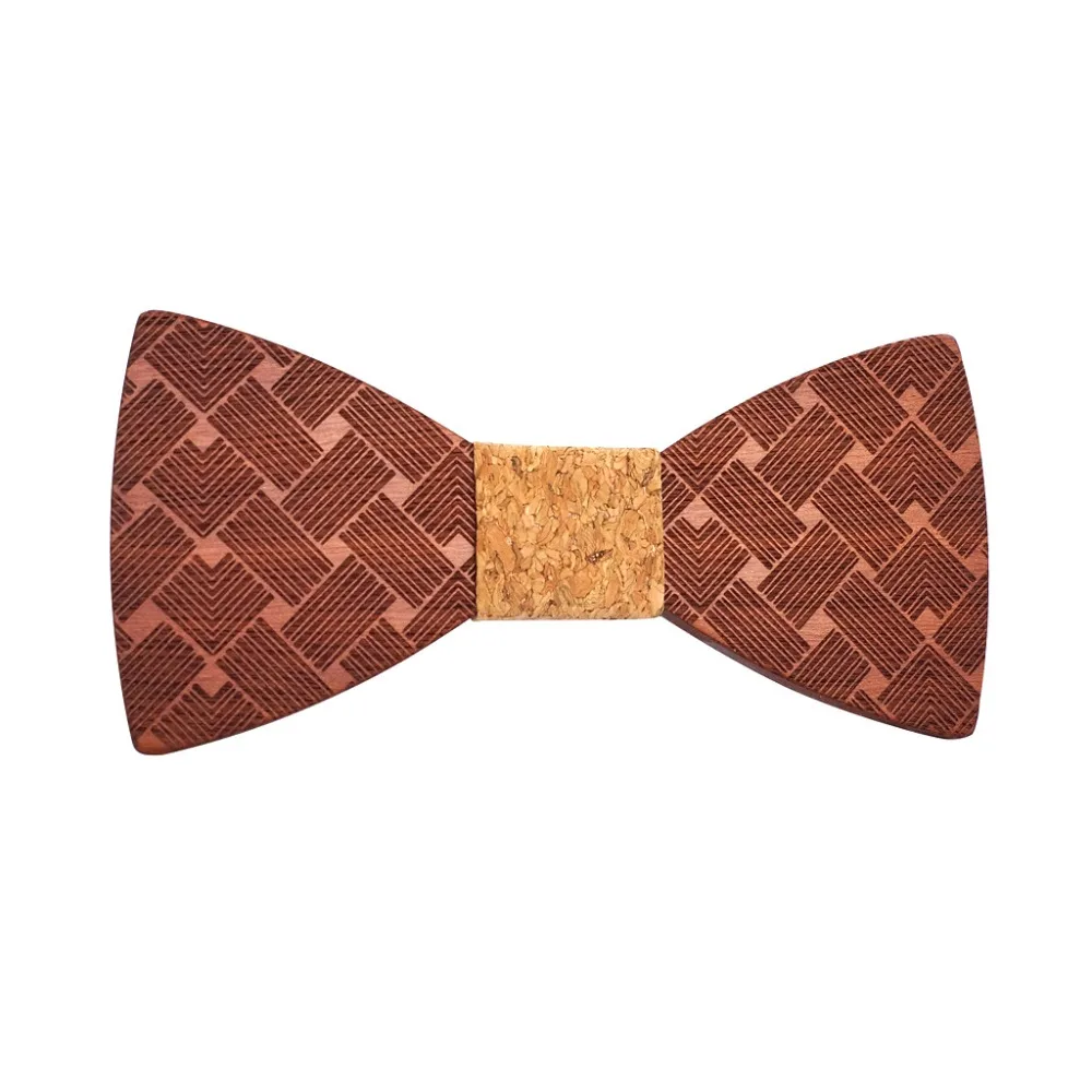 Модные элегантные деревянные галстуки-бабочки для джентльмена ручной работы
