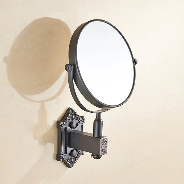 Copper Bathroom Mirror Wall Mounted Rotating Folding Vanity Copper Bathroom Mirror Wall Mounted Rotating Folding Vanity Hotel Double Sided