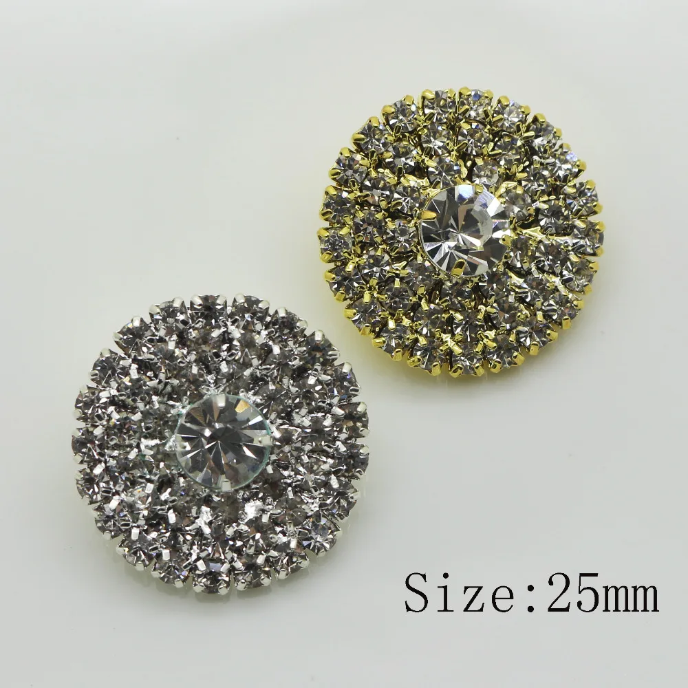 

2017 Hot Sale of the Real Estate 5PC round sewing Buckles Very Brilliant Bridal Jewelry Rhinestone Buttons Diamante Cryustal