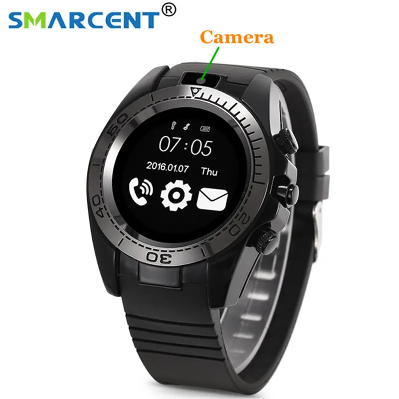

SMARCENT Bluetooth Smart Watch SW007 With Camera Pedometer Wearable Devices Support Sim TF card Men Smartwatch for Android Phone