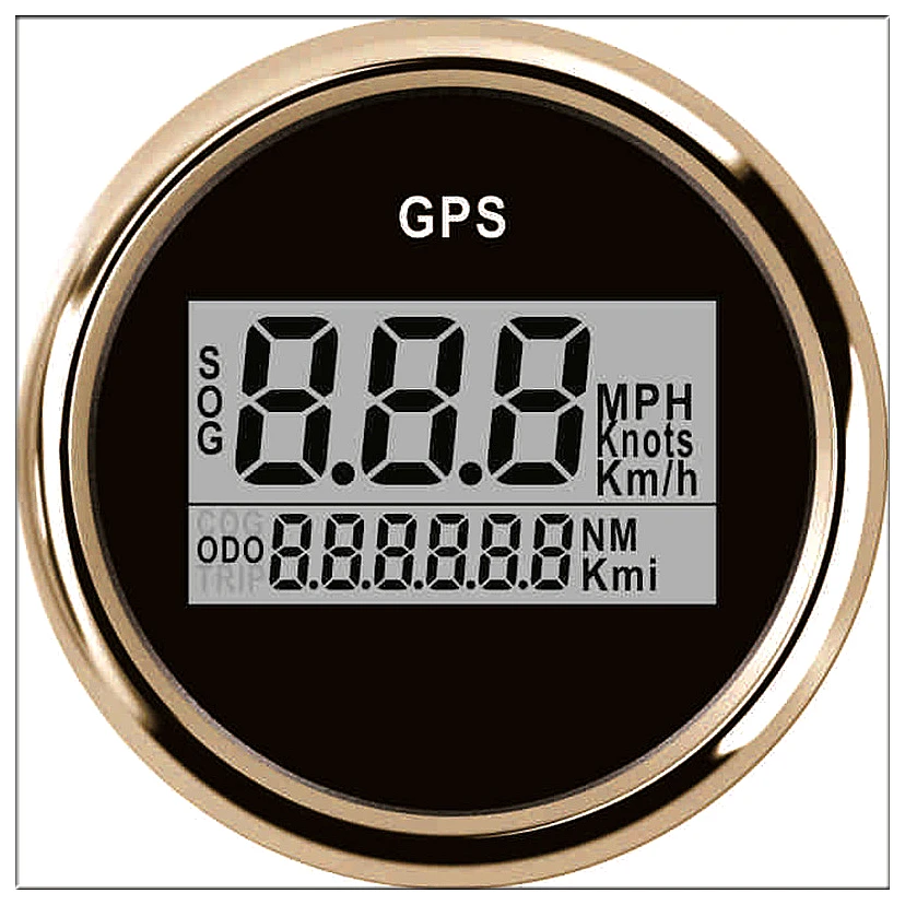 52mm Digital car speedometer GPS Odometer LCD display Mile Per Hour