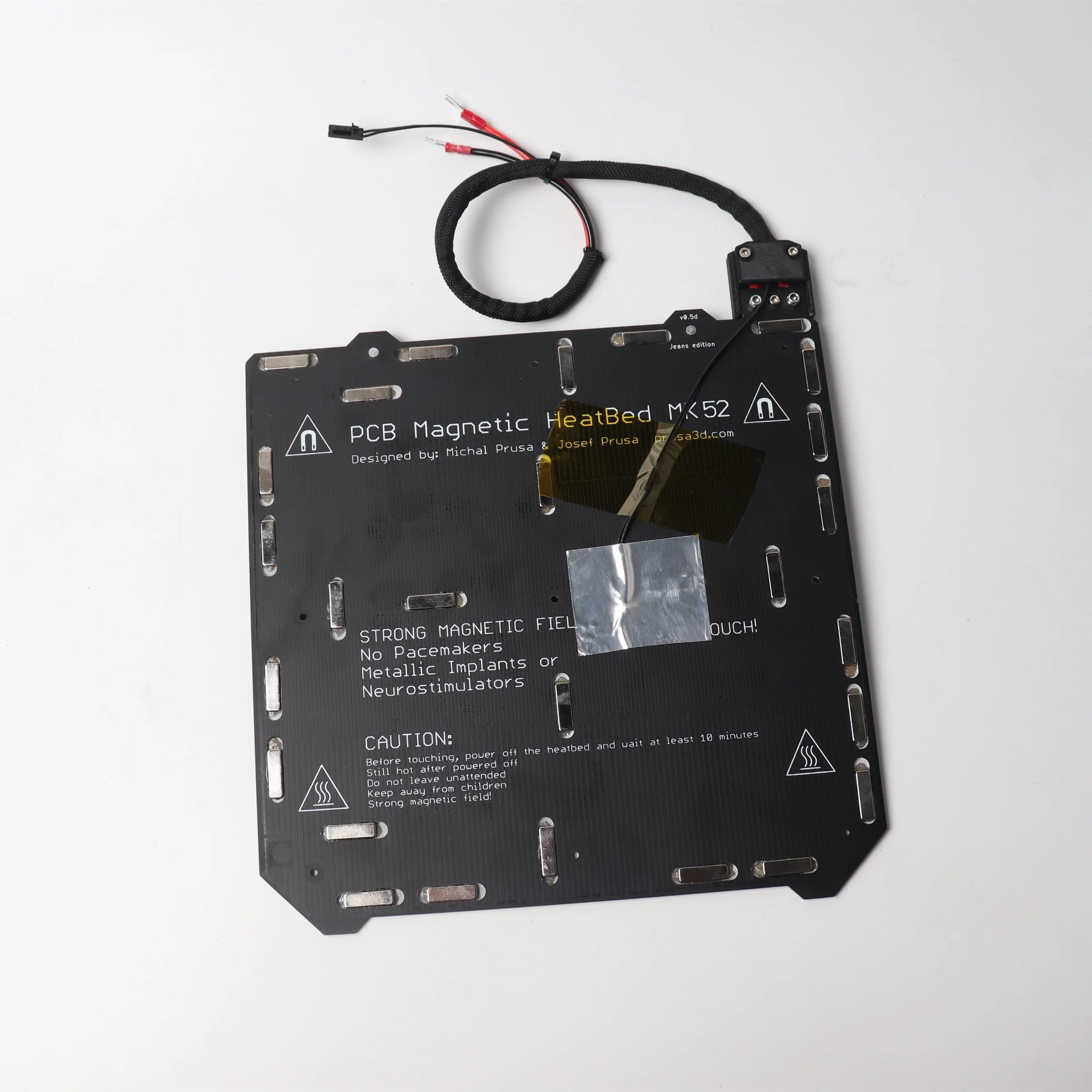 Prusa i3 MK3/MK3S 3d طابعة MK52 ساخنة السرير 24 V تجميعها ، N35UH مغناطيس ، كابل الطاقة ، الثرمستور ، النسيج كم Prusa i3 MK3/MK3S 3d طابعة MK52 ساخنة السرير 24 V تجميعها ، N35UH مغناطيس ، كابل الطاقة ، الثرمستور ، النسيج كم