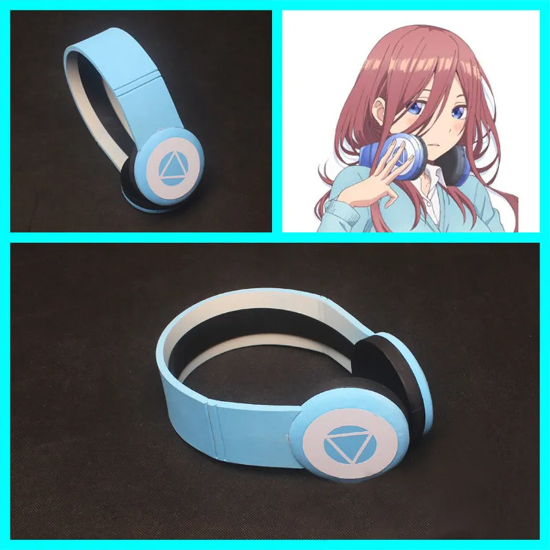 

New Gotoubun no Hanayome Miku Ichika Nakano Yotsuba Nino Itsuki Nakano Cosplay Headset Earphone Halloween Party Cosplay Props