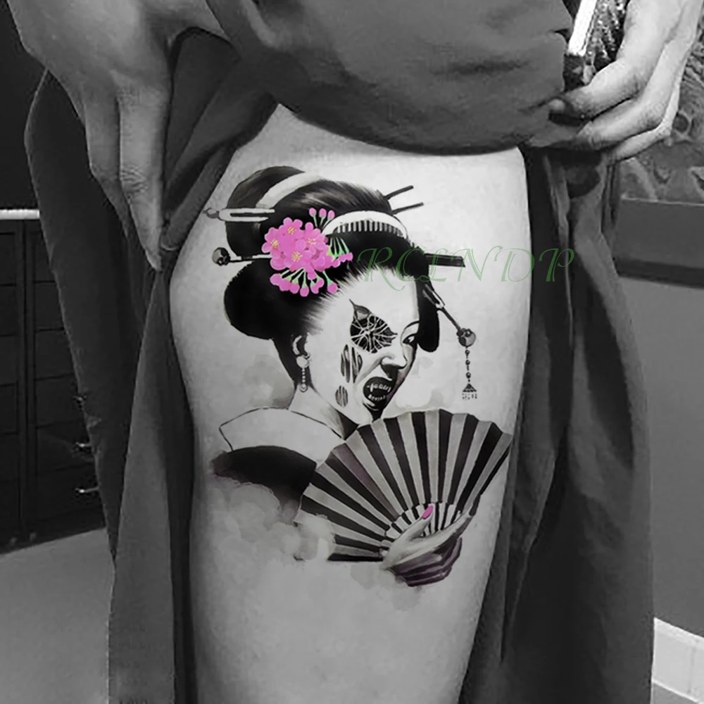 Водостойкая временная татуировка наклейка ужасная девушка женский вентилятор временная татуировка флэш-тату tatouage temporaire наклейка s для femme