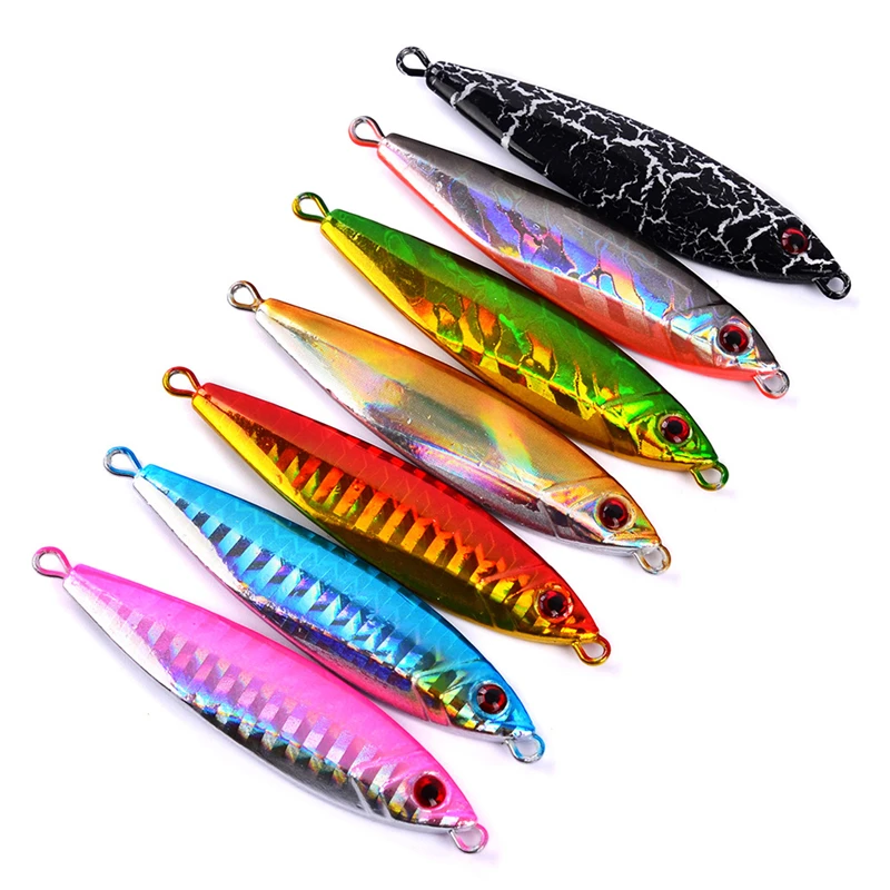 Buy 22g/6.5cm 7 Colors Metal Fishing Lures Lead Fishing Baits Metal Fishing
