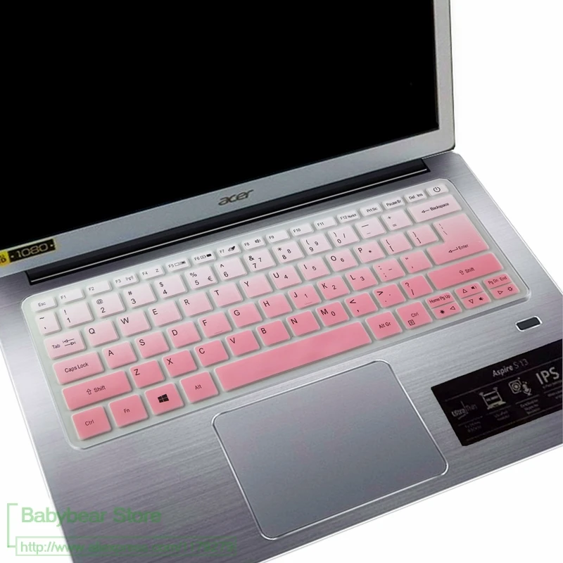Ноутбук 13,3 ''для acer Swift Sf113 S5-371 Sf514 Sf5 Swift 5 Swift 3 Aspire S13 14 Sf314 Spin 5 Чехол для клавиатуры защита кожи - Цвет: fadepink