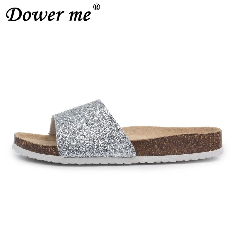 

New fashion Summer Buckle Cork Slipper Women Flat with Shoes 2019 Casual Mixed Color Beach Slides Flip Flops Plus Size 35-41