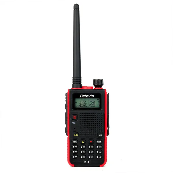 2 шт 7 Вт рация Retevis RT5 двухдиапазонный VHF+ UHF 136-174+ 400-520MHz Ham радио Hf трансивер Scan VOX A9108 - Цвет: Красный