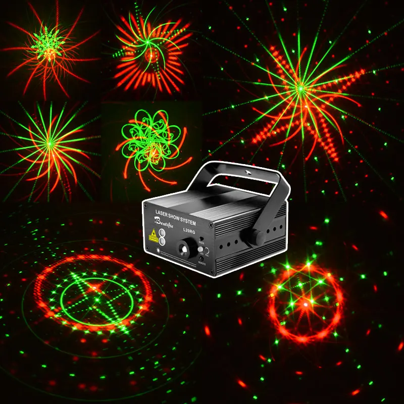 

DMX512 Controller Stage Lighting RGB Laser Projector 100 Patterns Scanner Remote Party Decoration DMX Dance Disco Lights