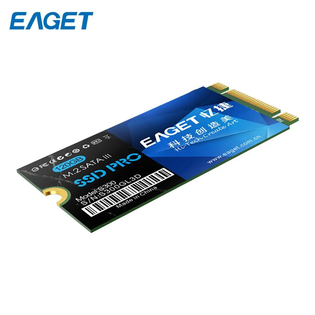 

EAGET NGFF M.2 SSD SATA 120GB HD SSD Disk 2242 Internal Solid State Drives Shockproof High Speed HDD For Ultrabook Loptop PC