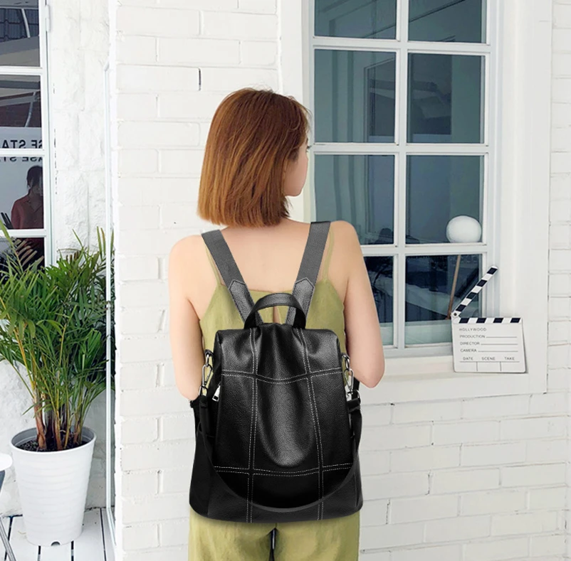 Nevenka Waterproof Oxford Backpack Women Fashion Black Backpacks Leather Bottom Backpack for Girls Large Capacity Satchels 201804