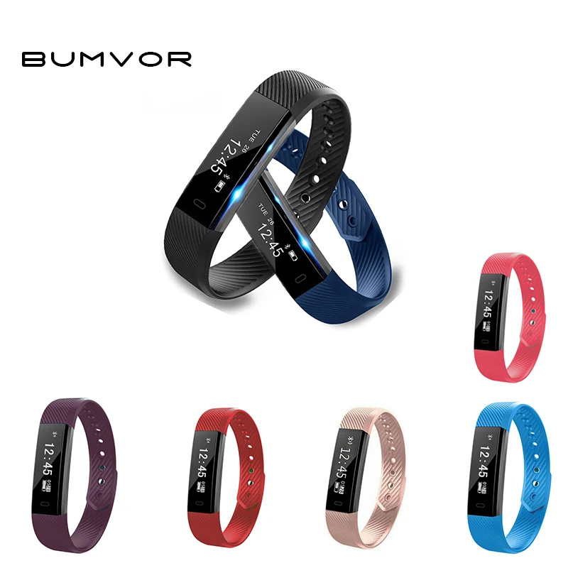 

Smart Bracelet Fitness Tracker Step Counter Activity Monitor Band Alarm Clock Vibration Wristband for iphone Android ID115
