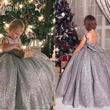 Новинка года; Шикарный цветок; шикарные платья для девочек на свадьбу; пышные платья с бантом для девочек; платья для первого причастия для маленьких девочек