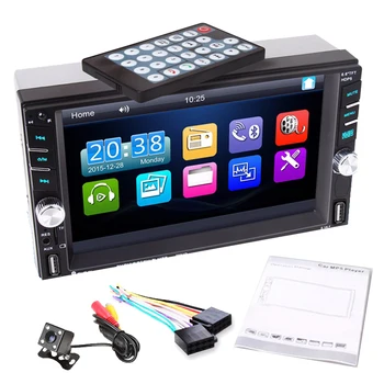 

6.6" Touch Screen 2 DIN Bluetooth FM Radio Stereo Player Car Multimedia Player Car MP5 Media Player with Rear Camera