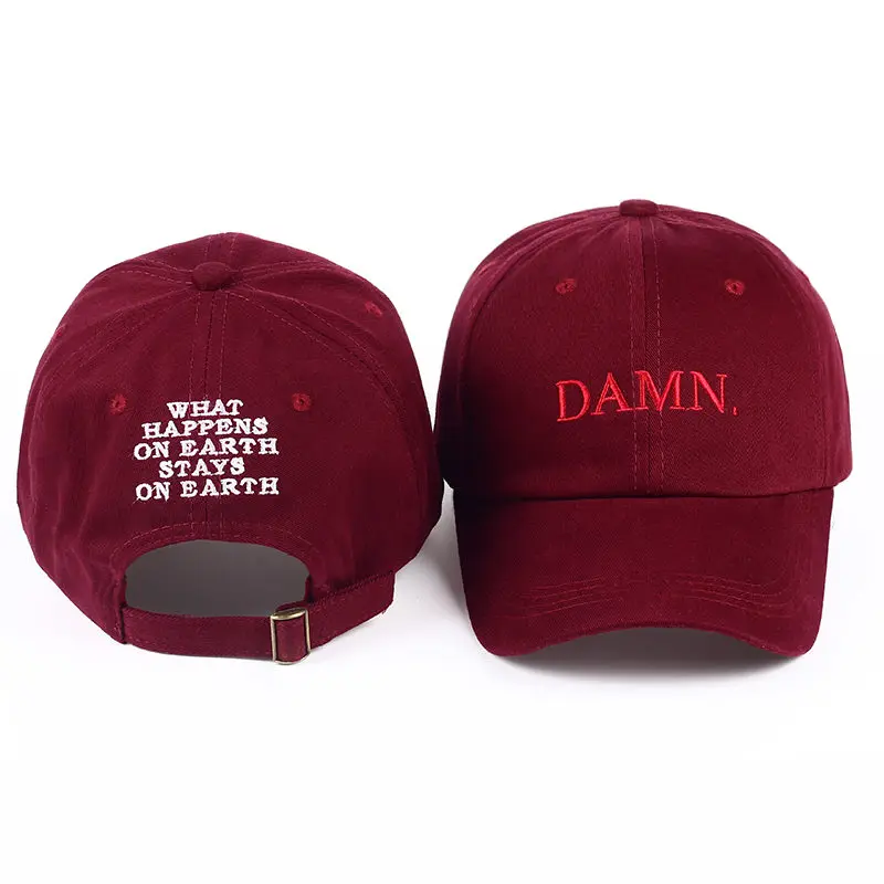 2017 ne'w Black Embroidered DAMN. Dad Hat Hip Hop Stitched Kendrick lamar Unstructured Rapper Baseball Cap Trucker Bone