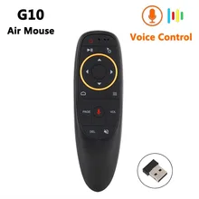 G10 Vocale Intelligente di Controllo Remoto 2.4G RF Giroscopio Wireless Air Mouse con Microfono per X96 mini H96 MAX T95Q TX6 Android TV Box