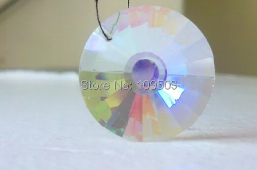 

500pcs 30mm Chandelier Crystal Round Sunburst Crystal Prism SunCatcher Pendant Sunflower Disc Crystal AB Ornaments One Hole