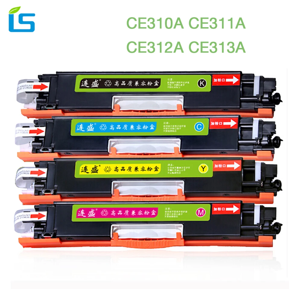 1 шт. CE310A CE311A CE312A CE313A совместимый цветной тонер-картридж 126A для HP LaserJet CP1025 M175A M175NW