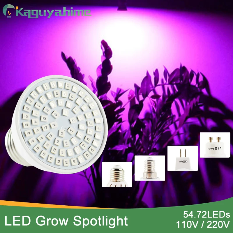 

Kaguyahime 1/6/10pcs Phyto Plant LED Grow Light Bulb 220V 110V E27 E14 MR16 GU10 Full Spectrum Grow Lamp Hydroponic Flower
