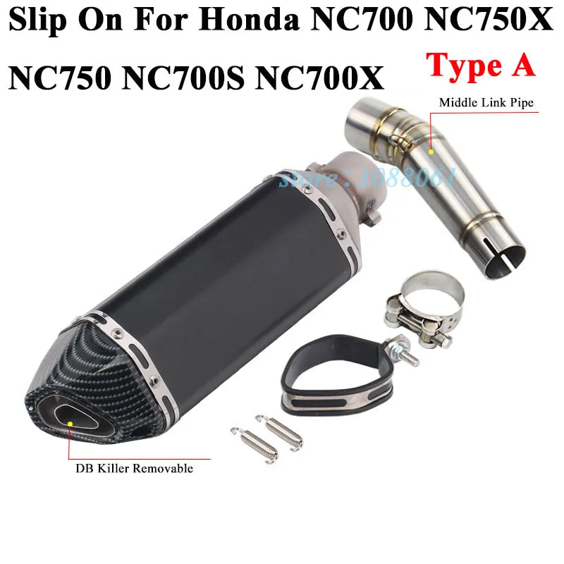 Слипоны для Honda NC700 NC700X NC750 NC750X NC700S мотоцикл Akrapovic выхлопная труба глушитель дБ убийца среднего звенья трубы