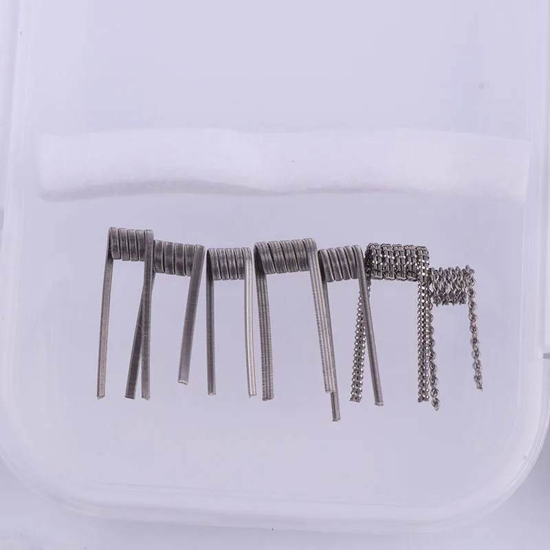 XFKM набор катушек NI80 7 в 1 42 шт. готовые катушки fused clapton 3 ядра 11 ядер juggernaut хлопок