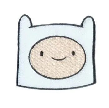 

Adventure Time Finn Head Movie Embroidered LOGO Iron On Patch Girl Emo Goth Clothes Punk patchwork accessories clothes