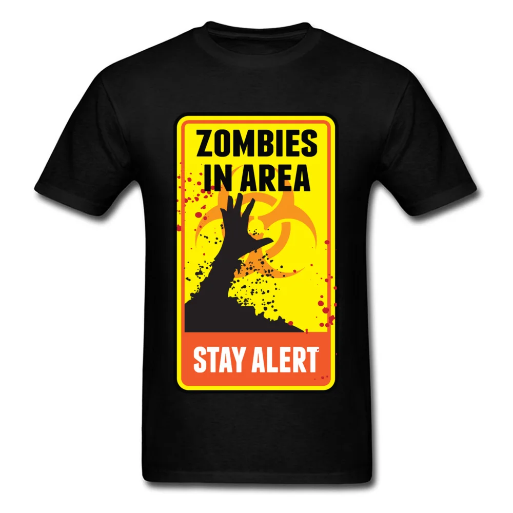 Custom Tee Shirts Zombies In Area T Shirt for Men Brand New Summer Fall 100% Cotton Short Sleeved T Shirt Day Of The Dead
