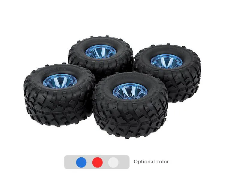 4pcs 1/10 RC Monster truck rubber tires tyres wheels diameter 130mm hex