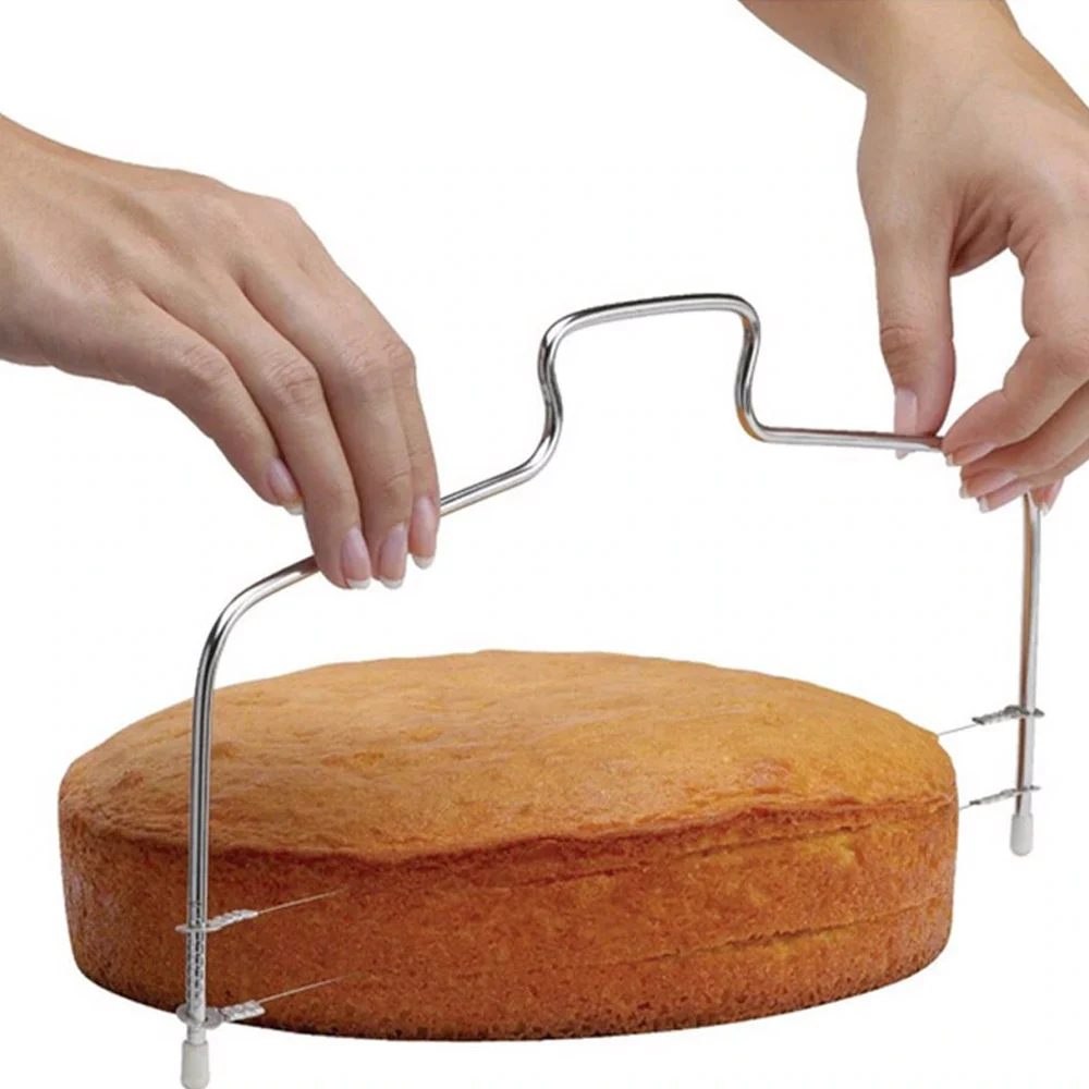 

Double Line Adjustable Stainless Steel Metal Cake Cut Tools Cake Slicer Device Decorating Mold Bakeware Kitchen Cooking Tool