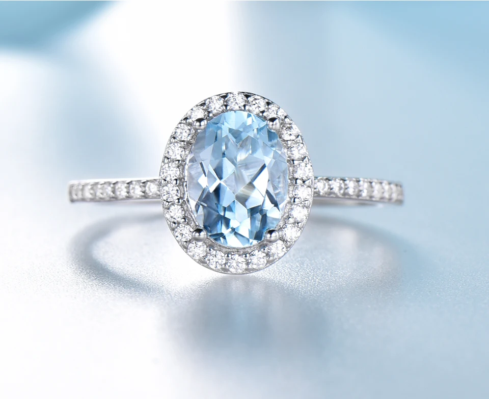 UMCHO Sky blue topaz 925 sterling silver jewelry set for women S010B-1 PC (7)