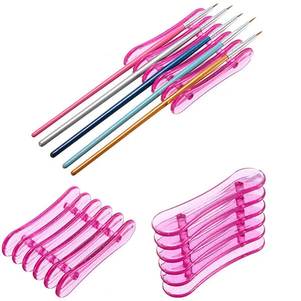 

Nail Art Brush Holder Set Pen Displayer Stand Tools Acrylic UV Gel Brush Rest Holders for Nail Decorations