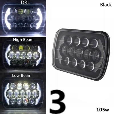 7x6 светодиодный головной светильник s H4 светильник для Suzuki Катана 750,1000 и 1100 - Цвет: Model 3 Black