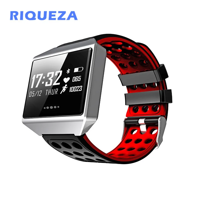 

RIQUEZA CK12S IPS Color Screen Smart Bracelet Heart Rate Monitor 1.3inch Pedometer Sport Bluetooth Watch New Style Wristbands