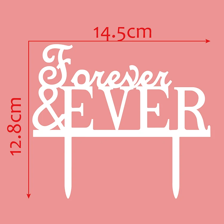 Флаги для свадебного торта Forever & Ever многоцветные акриловые топперы товары